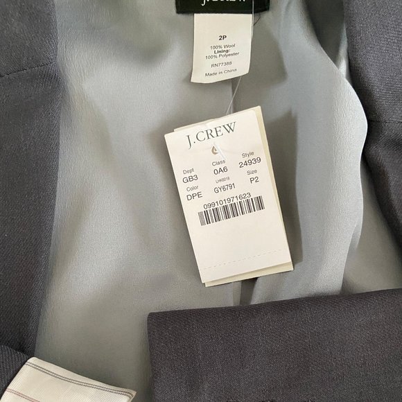J.Crew Drapey Wool Mackenzie Blazer 24077   NWT 2P - Picture 6 of 7